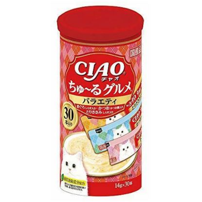 图片 日本CIAO 啾嚕肉泥-30本量贩装 （金枪鱼肉泥 鲑鱼肉泥 鸡胸肉泥）