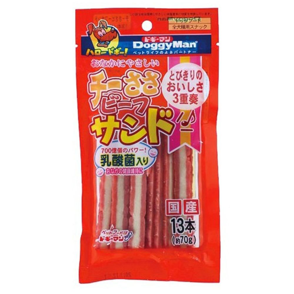 图片 DoggyMan多格漫 富含乳酸菌芝士鸡牛肉条70g