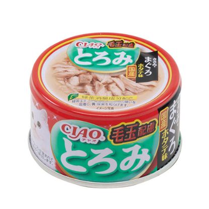 图片 CIAO 日本貓罐頭 とろみ 毛玉配慮 雞肉金槍魚及扇貝味 80g  红罐