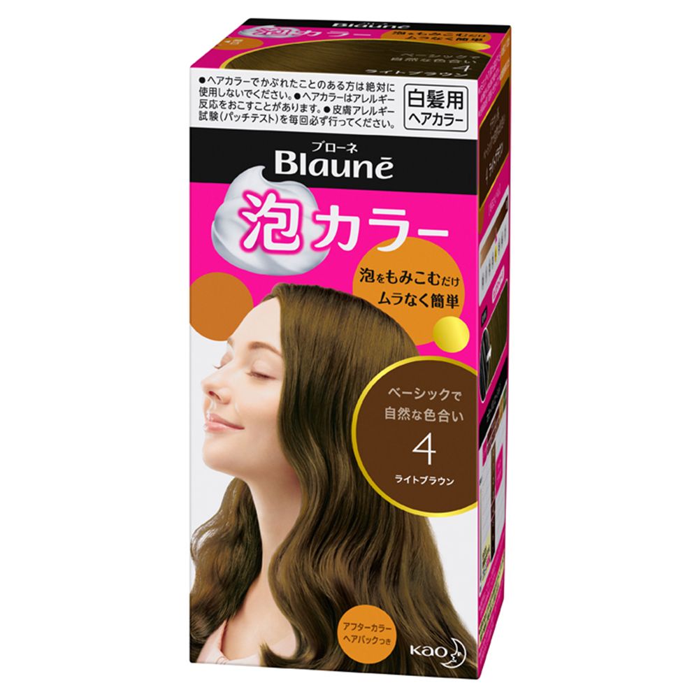图片 花王KAO Blaune 白发用泡沫染发剂-色号4 淡棕色