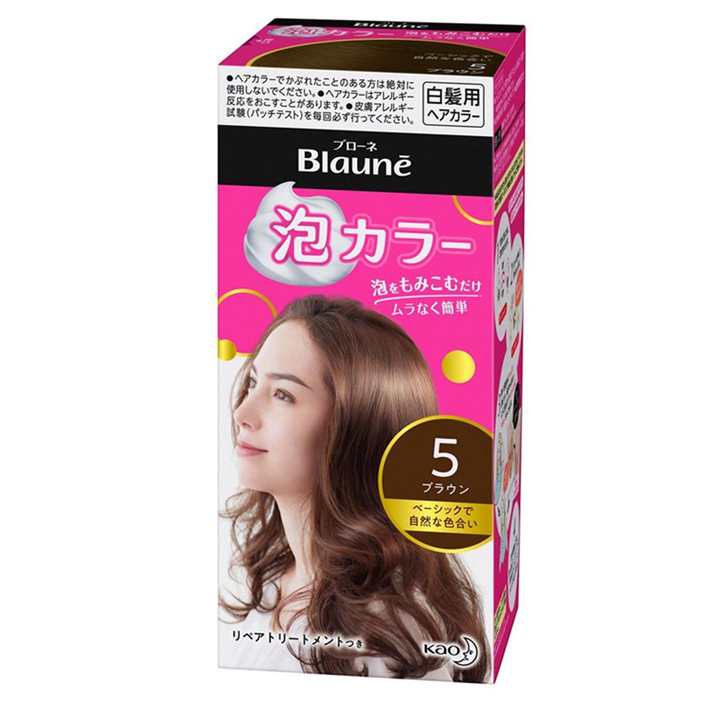图片 花王KAO Blaune 白发用泡沫染发剂-色号5 棕色