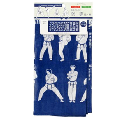 图片 和风擦手巾（日本武道馆  空手道十八手印刷）