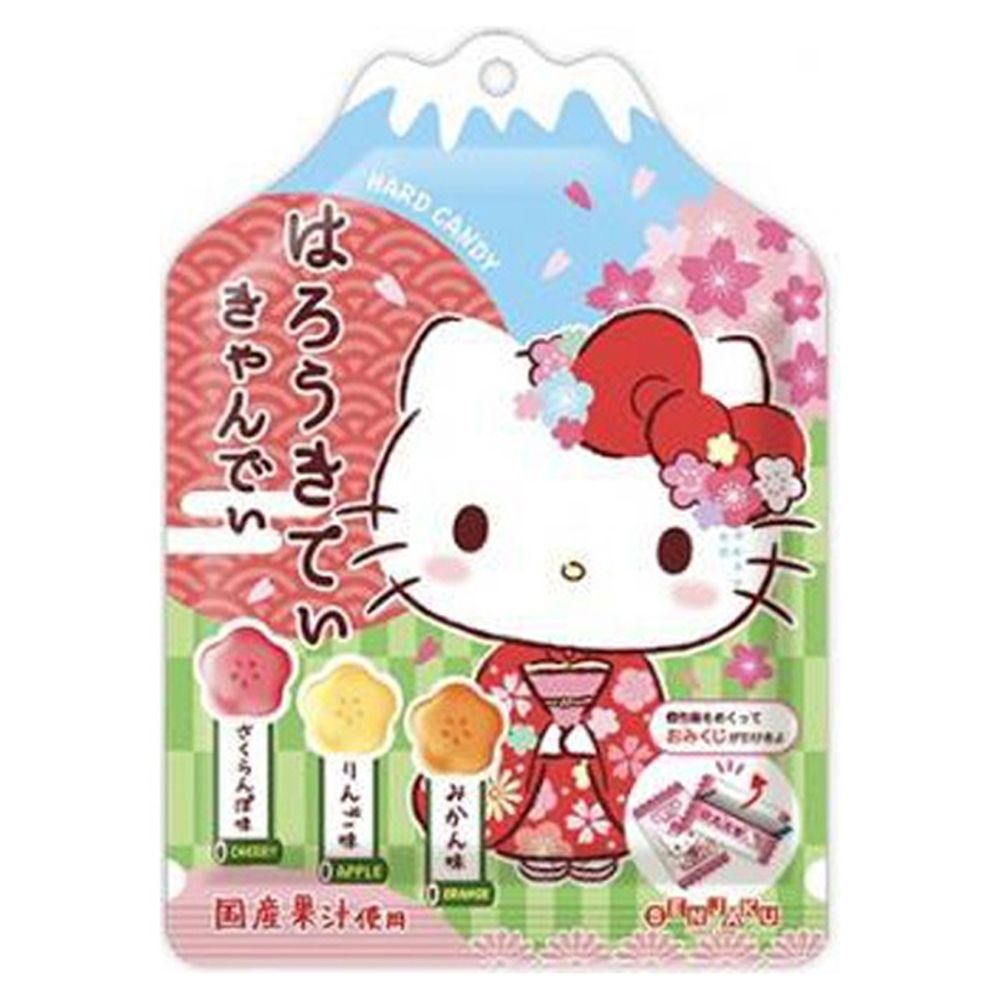 图片 扇雀饴 hello kitty三种水果味糖果61g赏味期限2024.11