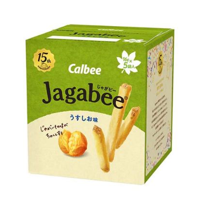 图片 CALBEE卡乐比 JAGABEE淡盐味马铃薯土豆薯条 16G*5袋 赏味期限2026.03