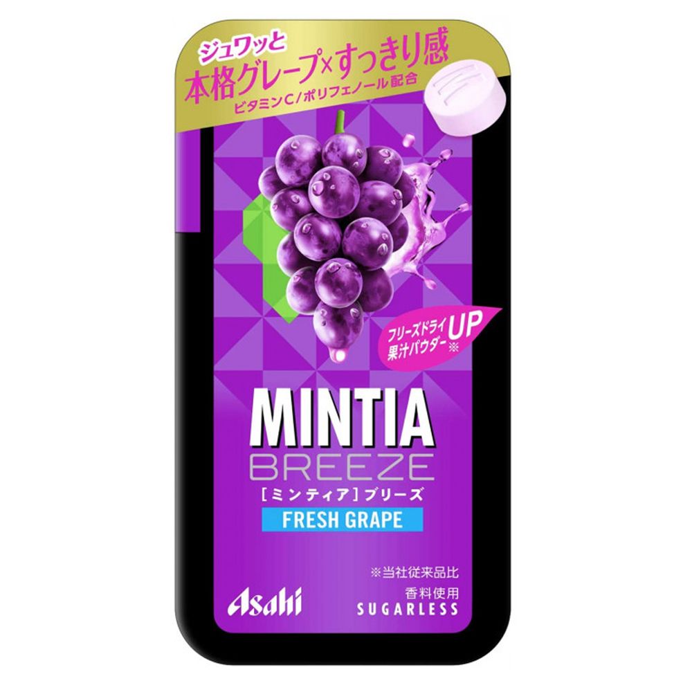 图片 日本Asahi MINTIA BREEZE 葡萄薄荷糖 大粒 36g  