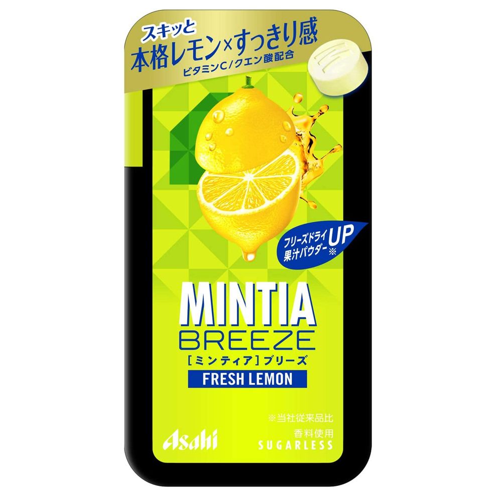 图片 日本Asahi MINTIA BREEZE 柠檬薄荷糖 大粒 36g  