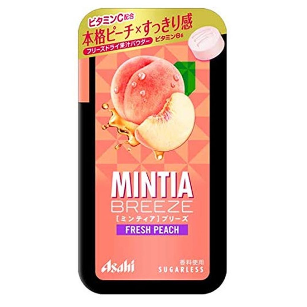 图片 日本Asahi MINTIA BREEZE 桃子薄荷糖 大粒 36g 赏味期限：2026.05