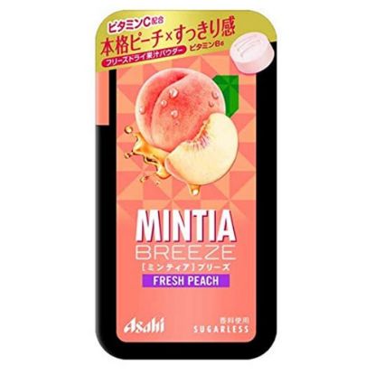 图片 日本Asahi MINTIA BREEZE 桃子薄荷糖 大粒 36g 赏味期限：2026.05