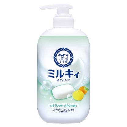 图片 牛奶石碱  COW 滋潤保濕 柚子香 沐浴露 450ml