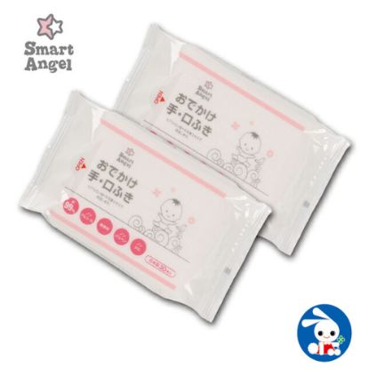 图片 日本 西松屋 Smart Angel 手口用嬰兒濕紙巾 [30pc x 2]