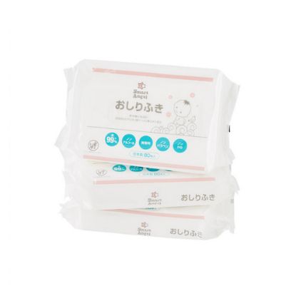 图片 日本 西松屋 Smart Angel 擦屁屁用嬰兒濕紙巾 [80pc x 3]
