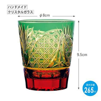 图片 东阳佐佐木 彩花切子 水潭绿色