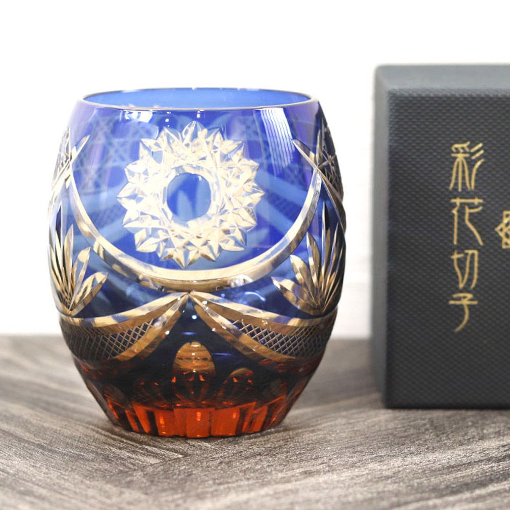 图片 东阳佐佐木 彩花切子 深海蓝色