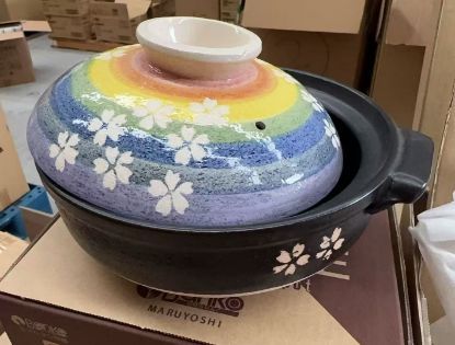 图片 土锅 银峰 土鍋 7号      1-2人用　　直火专用　　 22×24.3×12.5cm
