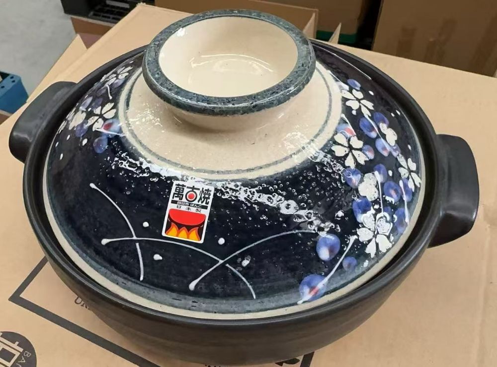 图片 土锅 银峰 深鍋 8号      2-3人用　　直火专用　　　25×27.2×14cm