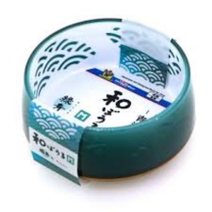 图片 和ぼうる M 青海波 緑青色高级宠物食盆 直径15*高6㎝