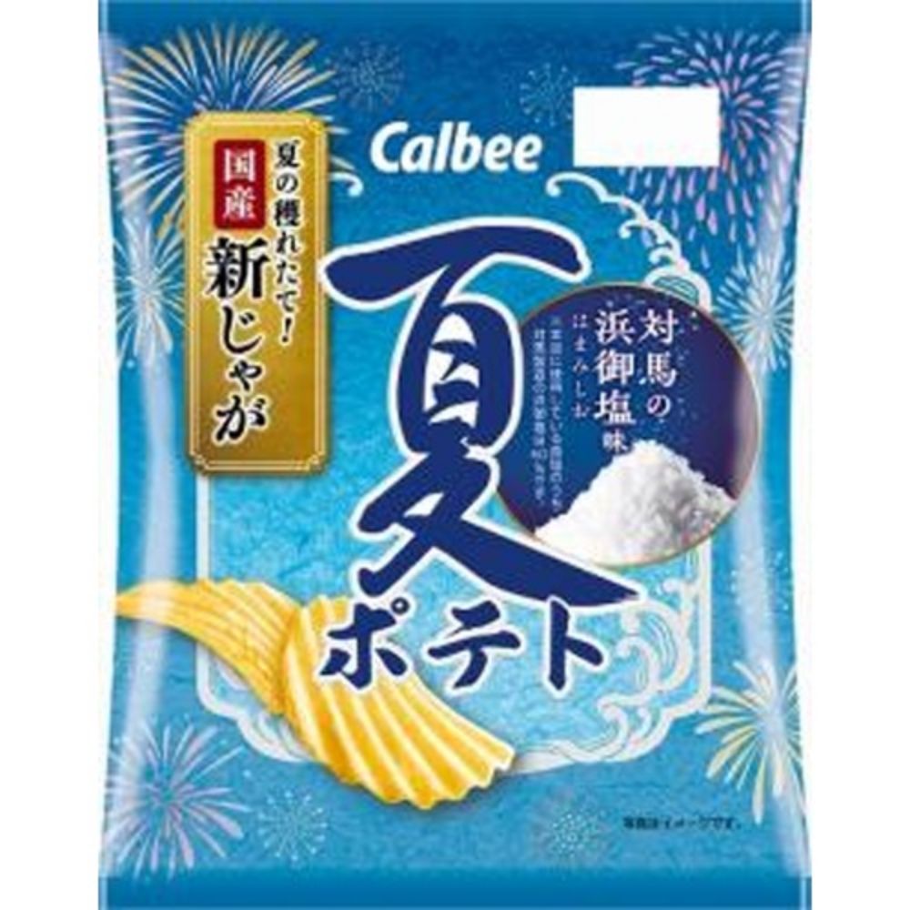 图片 日本卡乐比夏季限定盐味梅子味厚切波浪薯片61g [06/09 新品] 赏味期限2025.12