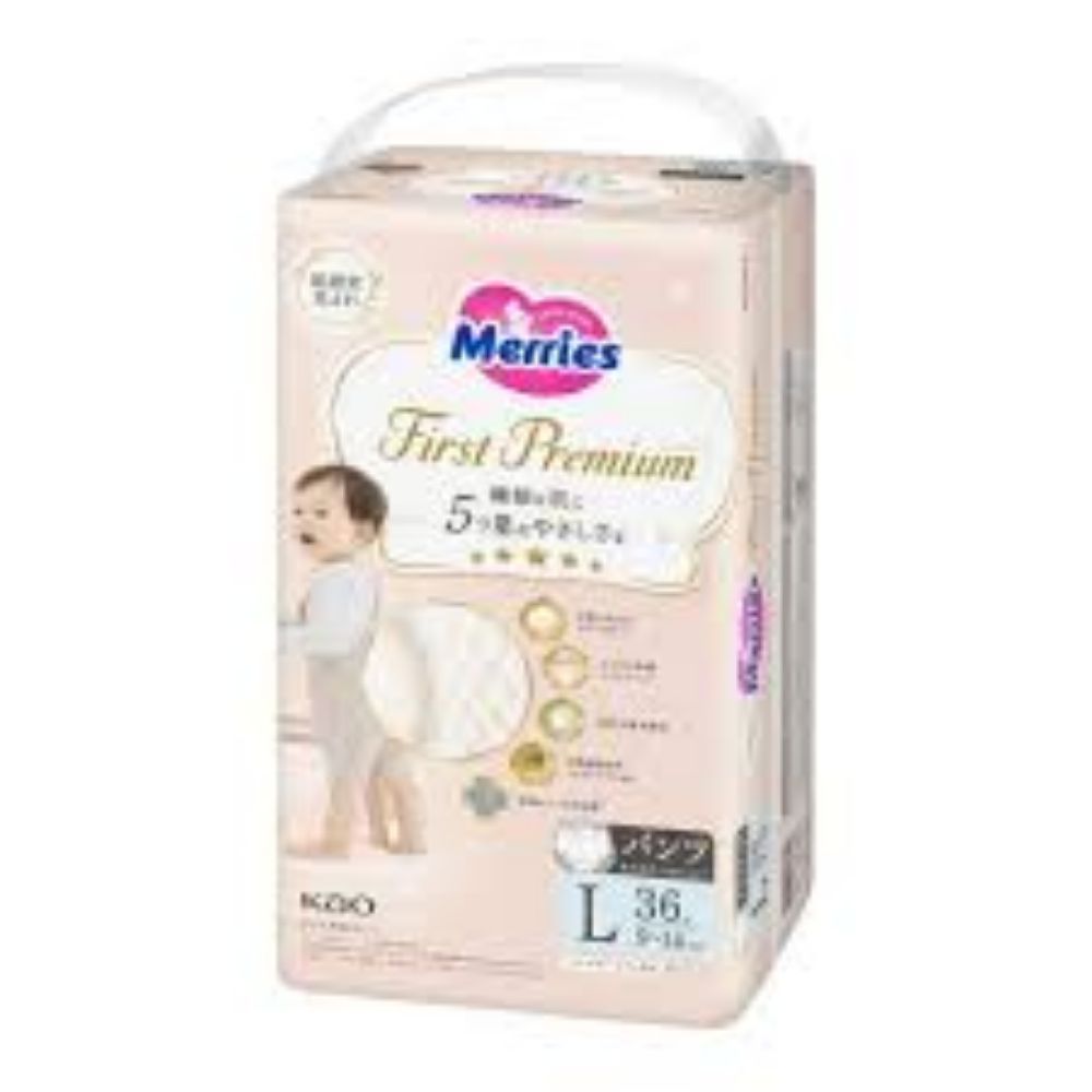 图片 Merries-花王Merries First Premium 學習褲L碼36片(9-14KG)4包入