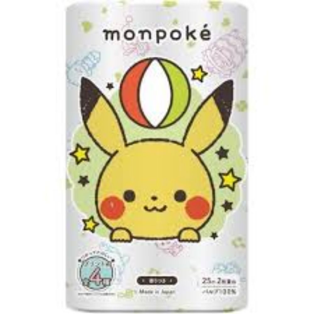 图片 丸富纸业 Pokemon印花双层 (2层)，1袋 (25米 x 12卷)