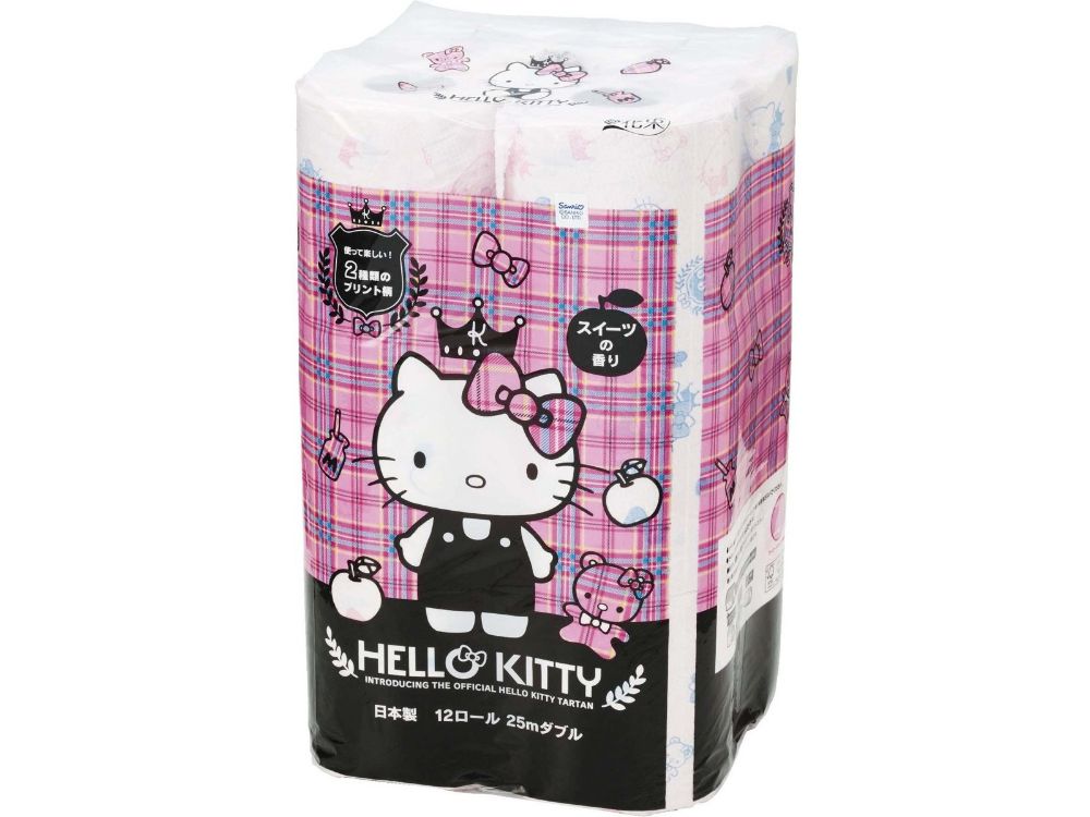 图片 丸富纸业 Hello Kitty 印花双卷 (2 层) 1 袋 (25 米 x 12 卷)