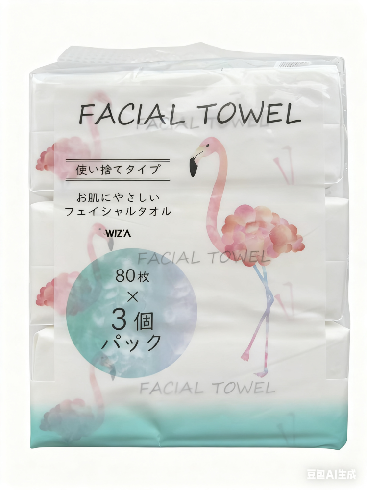 图片 日本全家洗颜巾 厚手 80枚3包入1提