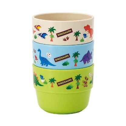 图片 日本制skater“恐龙”儿童水杯3件套