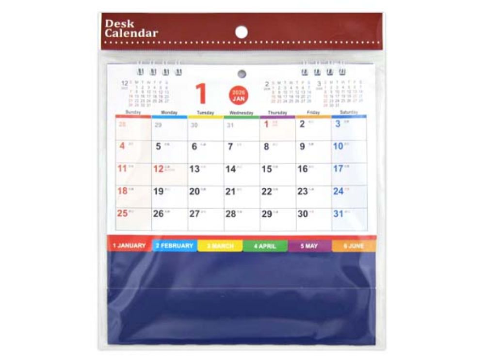 图片 【2026 年日历】桌面基础型彩色索引台历