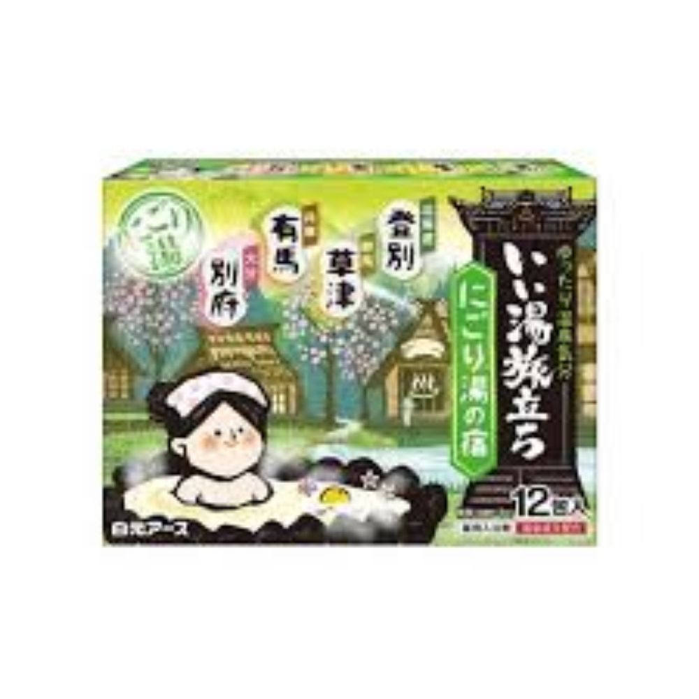 图片 白元Earth好汤之旅 浑浊温泉风入浴剂（25克×12包）绿盒